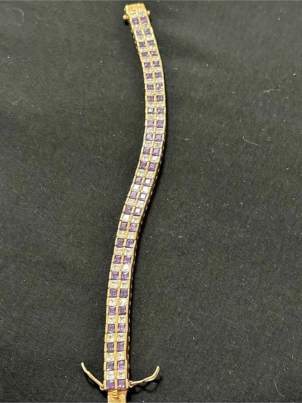 Purple & Gold Link Bracelet Like New